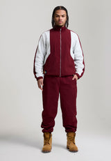 Mens Core Crinkle Nylon Track Pants - Burgundy