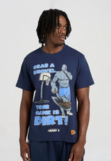 T-shirt homme « Grab A Shovel Trash Talk » - Bleu marine