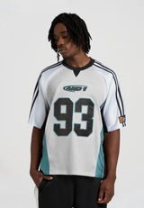 Mens Respect The Game Super Airtex Sports Jersey - White/Blue
