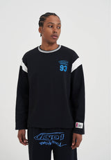 Sweat-shirt à manches longues et panneaux Core 93 pour homme - Noir