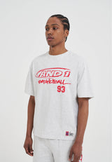 Mens Core Graffiti Logo T-Shirt - Frost Marl