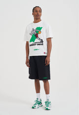 Short de basket-ball en jersey avec logo Core pour homme - Noir