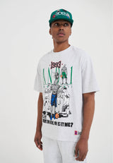 Mens Core Retro Logo Graphic T-Shirt - Frost Marl