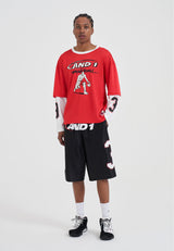Short de basket-ball en satin pour homme - Noir