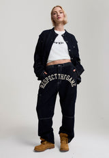Jeans Respect The Game à couture contrastée pour femmes - Indigo