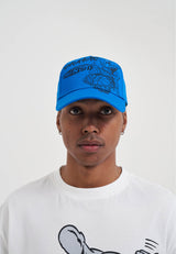 Casquette de baseball unisexe Dunk Graffiti à 5 panneaux - Bleu