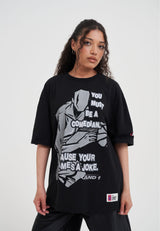 Womens Core Comedian Graphic T-Shirt - Black