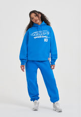 Womens Core Graffiti Logo Cuffed Joggers - Blue