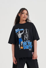 Womens Did You Dirty Trash Talk T-Shirt - Black
