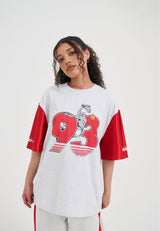 Womens Jersey Style Colourblock T-Shirt - Frost Marl