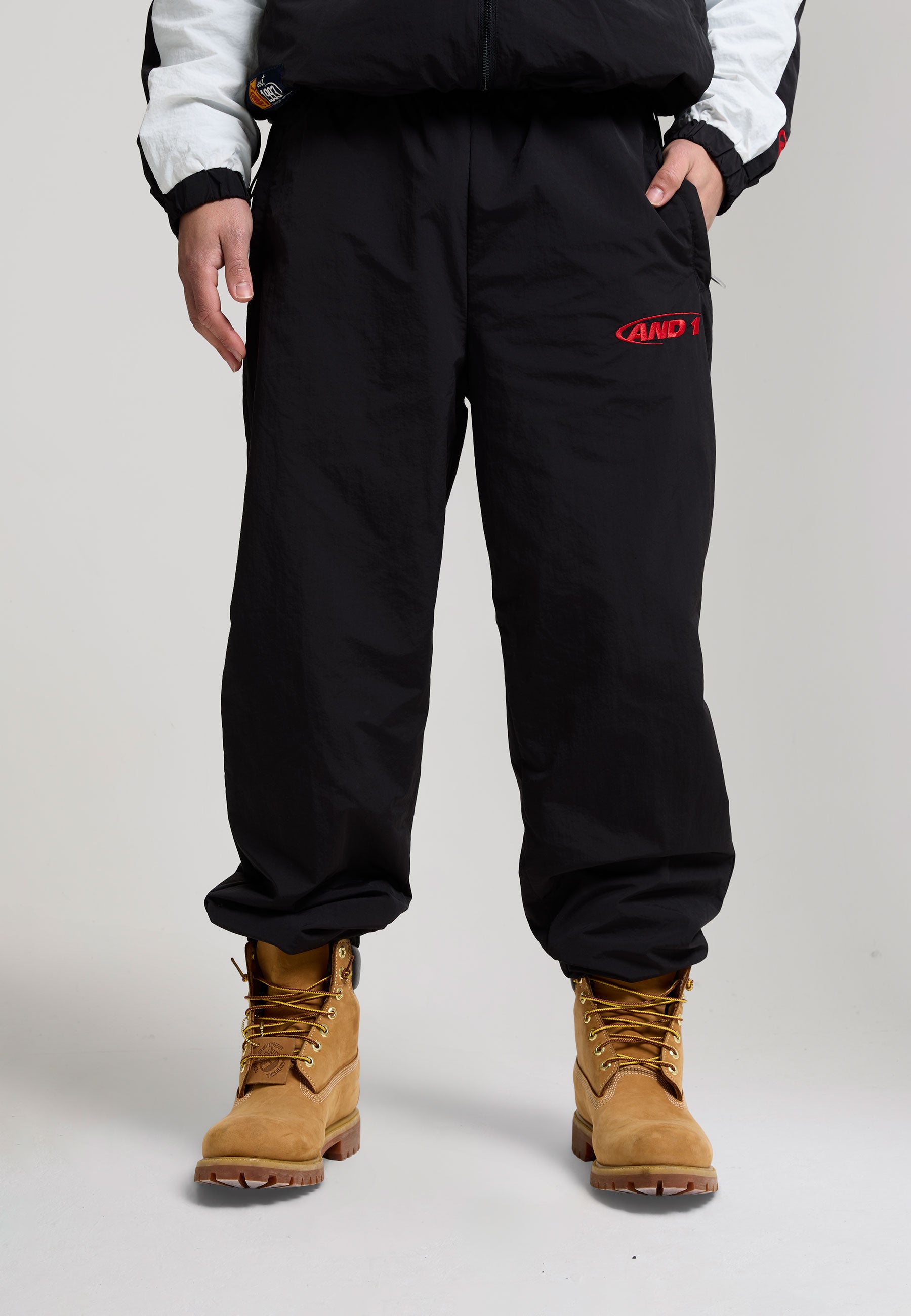 Mens Core Crinkle Nylon Track Pants - Black – And1 UK