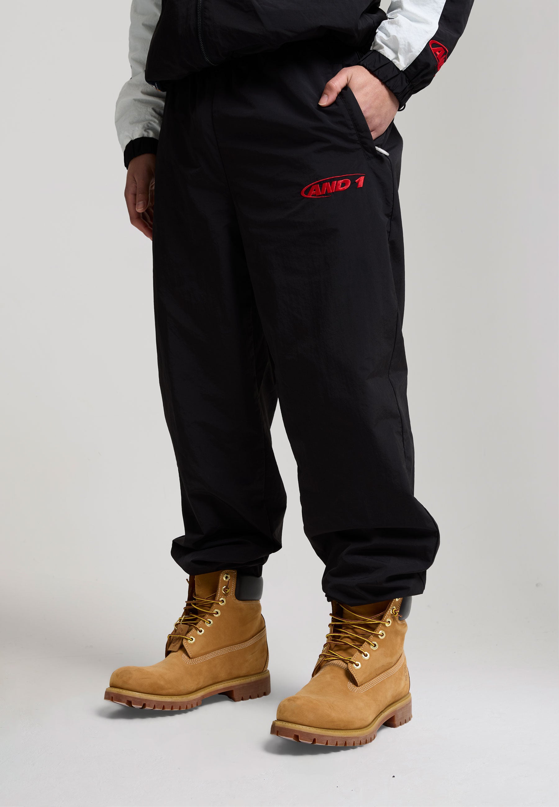 Mens Core Crinkle Nylon Track Pants - Black – And1 UK