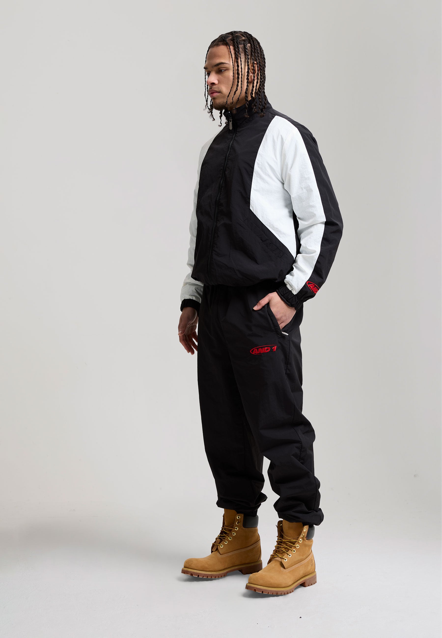 Mens Core Crinkle Nylon Track Pants - Black – And1 UK