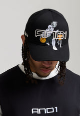 Casquette de baseball 5 panneaux Unisexe And1 Head In The Game - Noire