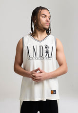 Maillot de basket-ball pour homme - Ecru