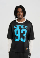 Mens Respect The Game Double Layer Mesh Jersey - Black