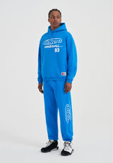 Mens Core Graffiti Logo Cuffed Joggers - Blue