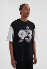T-shirt colorblock style jersey pour homme - Noir