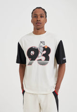 T-shirt colorblock style jersey pour homme - Écru
