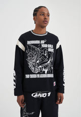 Herren LS Backboard Graphic Sweatshirt - Schwarz