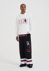 Mens Multi Graphic Straight Leg Joggers - Black