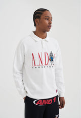 Mens Retro Logo Collared Long Sleeve Top - White