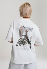 T-shirt oversize graphique And1 Trash Talk Camo Dunk pour femmes - Blanc