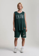 Shorts Camo Dunk à panneaux pour femmes - Vert Forêt