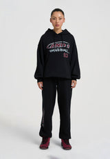 Womens Core Graffiti Logo Cuffed Joggers - Black