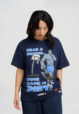 T-shirt femme « Grab A Shovel Trash Talk » - Bleu marine