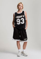 Short de basketball Airtex à logo pour femmes - Noir/Kaki