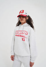 Womens Core Graffiti Logo Hoodie - Grey