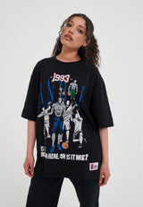 Womens Core Retro Logo Graphic T-Shirt - Black