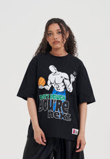 Womens Don't Laugh Trash Talk T-Shirt - Black