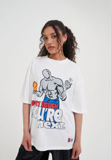 Womens Don't Laugh Trash Talk T-Shirt - White