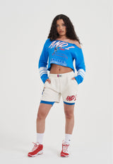 Womens Double Layer Dunk Shorts - Ecru